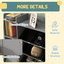 AIYAPLAY Toy Storage Unit with 8 Removable Bins, Storage Shelves, Cabinet