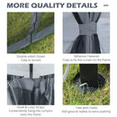 Outsunny 3 x 3.6m Hardtop Gazebo with Aluminium Frame and Curtains