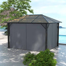 Outsunny 3 x 3.6m Hardtop Gazebo with Aluminium Frame and Curtains