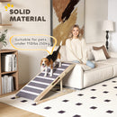PawHut Dog Ramp For Couch, 4 Adjustable Height Dog Climbing Ladder For Bed