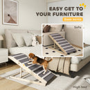 PawHut Dog Ramp For Couch, 4 Adjustable Height Dog Climbing Ladder For Bed