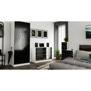 Wellington Ready Assembled Chest of Drawers with 5 Drawers  - Black Matt & White