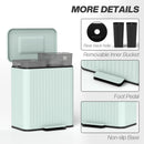 HOMCOM 2 X 20L Double Rubbish Bin, Pedal Bin With Soft-Close Lid