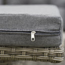 Outsunny 6 PCs Rattan Garden Furniture Sectional Corner Sofa, Light Grey