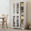 HOMCOM 172 cm Tall Kitchen Cupboard, Pantry Storage Cabinet, White