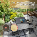 Outsunny Garden Parasol Base, 28kg Sand Filled, 23kg Water Filled, Brown