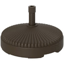 Outsunny Garden Parasol Base, 28kg Sand Filled, 23kg Water Filled, Brown