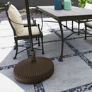 Outsunny Garden Parasol Base, 28kg Sand Filled, 23kg Water Filled, Brown