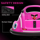 AIYAPLAY Angry Bird Licensed Bumper Car for Kids w/ Joysticks