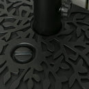Outsunny Half Round Patio Umbrella Base for 3.8 cm or 4.8 cm Pole, Black