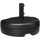Outsunny Half Round Patio Umbrella Base for 3.8 cm or 4.8 cm Pole, Black
