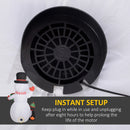 Outsunny 8FT Inflatable Snowman Holding Gift Box w/ Penguin and LED Lights