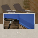 Outsunny Folding Sun Loungers Set of 2 with Adjustable Backrest