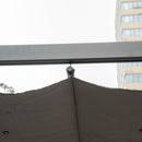 Outsunny 3x3(m) Pergola Gazebo Sun Shade Shelter Aluminium Garden Canopy, Grey