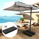 Outsunny Parasol Weights Set of 4, Parasol Base Weights Bags, Black