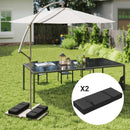 Outsunny Parasol Weights Set of 4, Parasol Base Weights Bags, Black