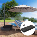 Outsunny Parasol Weights Set of 4, Parasol Base Weights Bags, Black