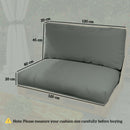 Outsunny 2 Seat Pallet Cushions 20cm Thick Outdoor Seat Pads