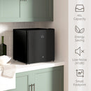 HOMCOM 46L Counter Top Fridge Mini Fridge with Lock Chiller Box