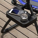 Outsunny 2 Pcs Zero Gravity Lounger Folding Recliner Chair W/ Cup Holder
