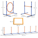 PawHut 8 Piece Dog Agility Equipment Set, Outdoor Agility Kit for Pet, Orange