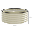 Outsunny Galvanised Planter with Gloves, 120 x 120 x 43cm, Light Green