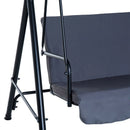 Outsunny  Metal Swing Chair 3-Seater - Grey