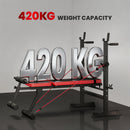 SPORTNOW Adjustable Weight Bench with Rack and Dip Stand 420KG Capacity