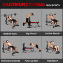 SPORTNOW Adjustable Weight Bench with Rack and Dip Stand 420KG Capacity