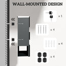 HOMCOM Wall Mounted Post Box, Weatherproof Letterbox with Lock