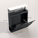 HOMCOM Wall Mounted Post Box, Weatherproof Letterbox with Lock