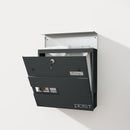 HOMCOM Wall Mounted Post Box, Weatherproof Letterbox with Lock