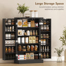 HOMCOM Kitchen Cupboard W/ 5 Tiers, 12 Spice Racks, Kitchen Storage Cabinet
