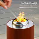 Outsunny Stainless Steel Smokeless Wood Burning Firepit Garden Fire Pit