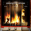 Outsunny Stainless Steel Smokeless Wood Burning Firepit Garden Fire Pit