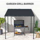 Outsunny 2.4 x 2.4 m Wall Mounted Pergola Gazebo, UPF30+