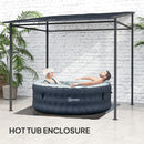 Outsunny 2.4 x 2.4 m Wall Mounted Pergola Gazebo, UPF30+