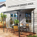 Outsunny 2.4 x 2.4 m Wall Mounted Pergola Gazebo, UPF30+