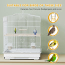 PawHut 59cm Large Bird Cage With Perches, Food Bowls, Swing, White
