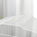PawHut 59cm Large Bird Cage With Perches, Food Bowls, Swing, White