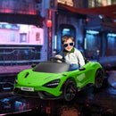 AIYAPLAY Orange McLaren 765LT Licensed 12V Kids Ride On Car W/ MP3 Music