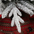 HOMCOM 7ft Flocked Pencil Christmas Tree with Auto Open, Steel Base