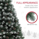 HOMCOM 5ft Artificial Pine Christmas Tree With Pinecones, Steel Base