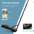 HOMCOM  1.55-2.1m Basketball Hoop and Stand w/ Fillable Base, Wheels - Black