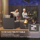 Outsunny 4 Seater Rattan Sofa Set With Footstool Thick Cushions