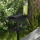 Outsunny Hammock Stand with Side Tray, Steel Frame Hammock Stand, Black