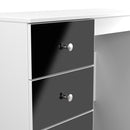 Yarmouth Vanity in Black & White Matt - Ready Assembled