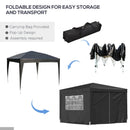 Outsunny  Gazebo 3m x 3m - Black