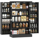 HOMCOM Kitchen Cupboard W/ 5 Tiers, 12 Spice Racks, Kitchen Storage Cabinet