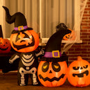HOMCOM Halloween Inflatable Ghost Family with Lights 8.5'
